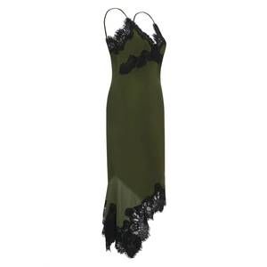 slim fit dress slacks Gold Hawk Silvia Ruched Silk Dress - Black main image 0
